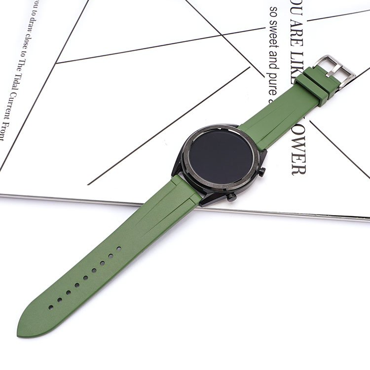 20mm 22mm Sport Waterproof FKM Rubber Smart Watch Strap Watchband for Seiko/Rolex/Casio/Huawei GT Watch Bands