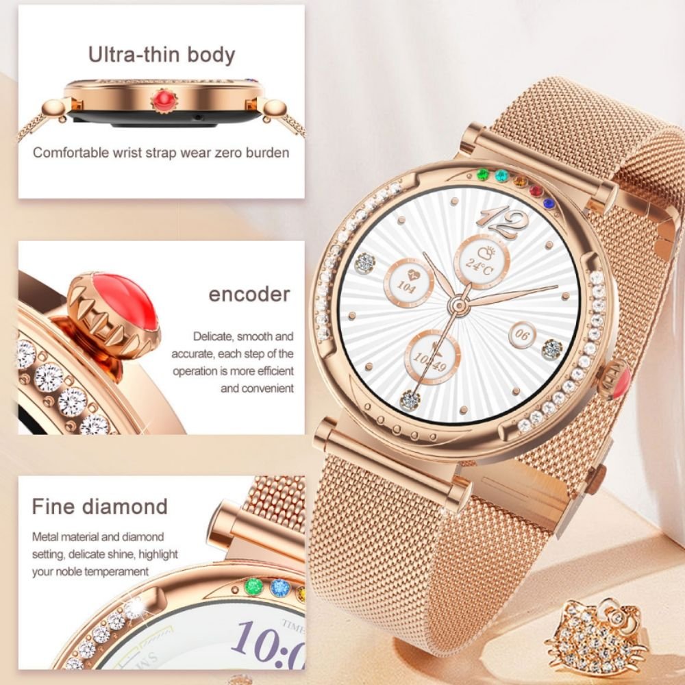 2024 New CF33 Ladies Smartwatch Games Alarm Clock Calendar Female Health Monitoring Sports Fitness Tracker Smart Watch for Women