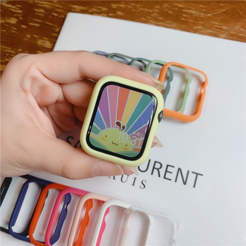 Candy color PC hard bumper smart watch case for apple 45mm 44mm 42mm 41mm 40mm 38mm