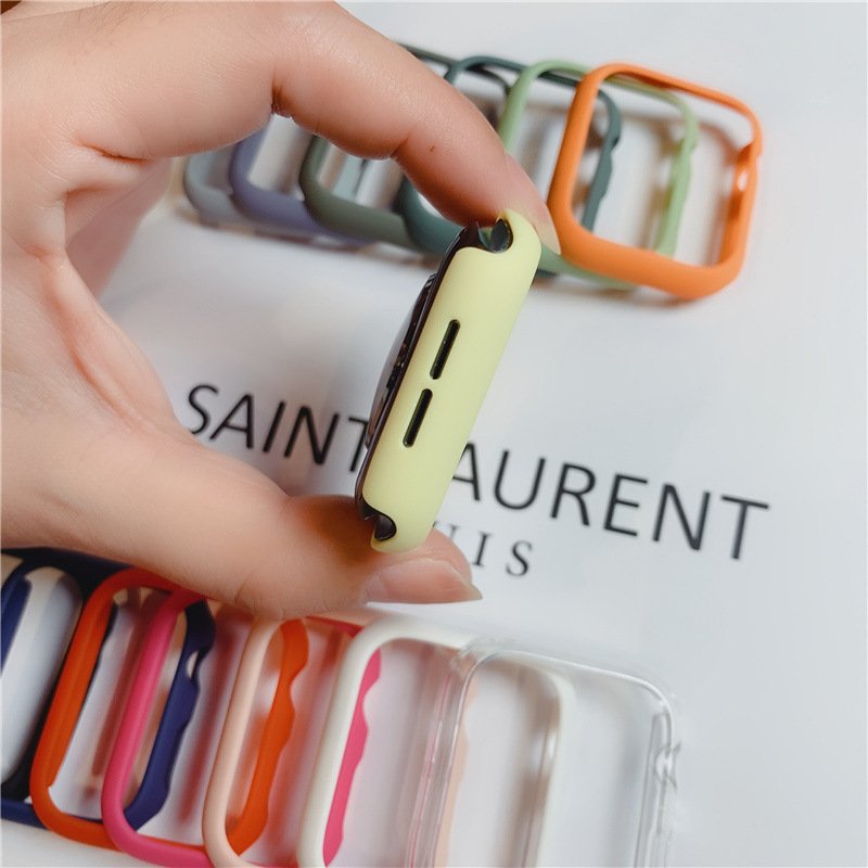 Candy color PC hard bumper smart watch case for apple 45mm 44mm 42mm 41mm 40mm 38mm
