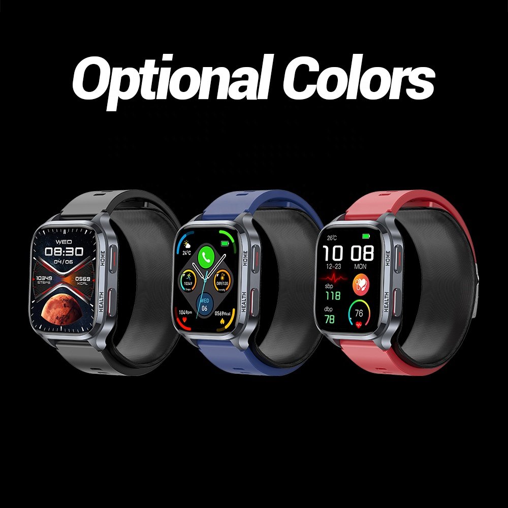 S18 Smart Watch Air Pump Air Bag Type Blood Pressure Temperature Health Smart Watch 2024 for Men Women Air Pump Sphygmomanometer