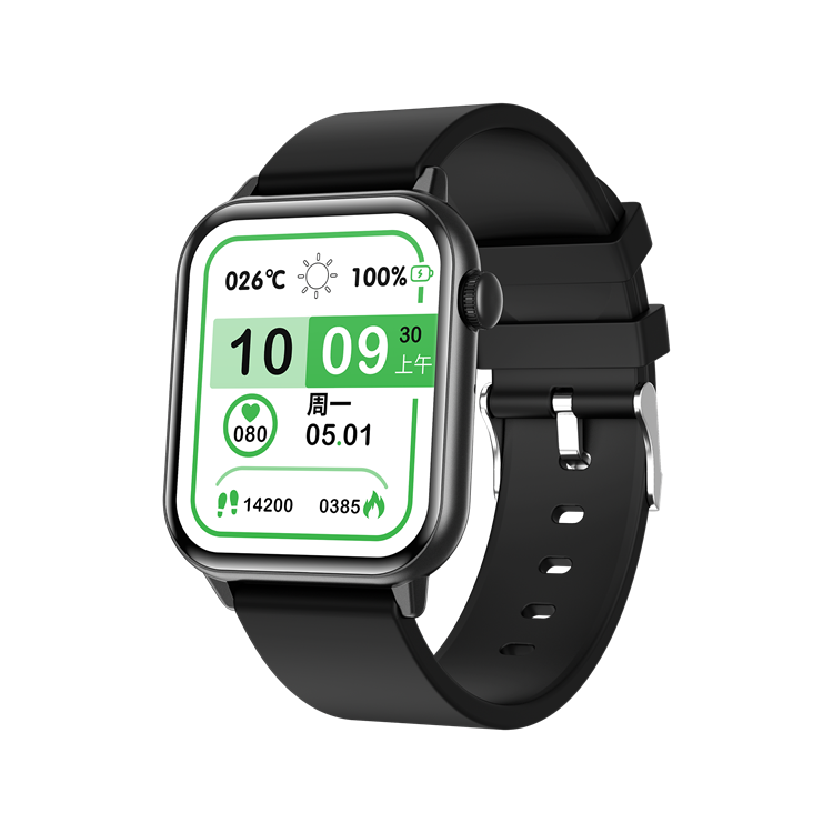 1.85" AMOLED Square Smartwatch Health Monitoring Bt Call Voice Assistant Ip67 Waterproof Sports CR012 Smart Watch
