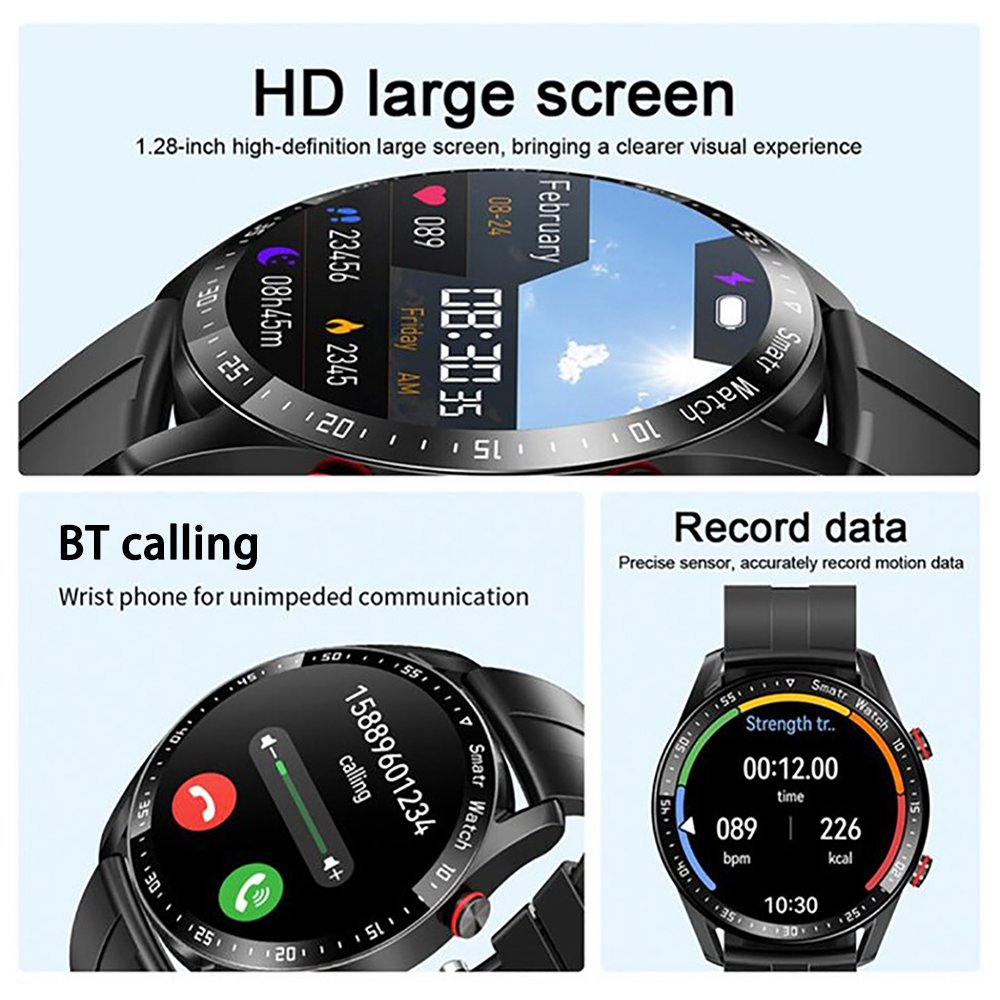 Multifunctional Smart Watch Touch Screen IP67 Waterproof Sports Wristwatch BT Call Heart Rate Health Monitoring for IOS Android