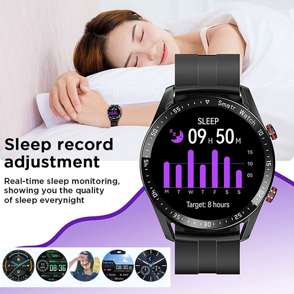 Multifunctional Smart Watch Touch Screen IP67 Waterproof Sports Wristwatch BT Call Heart Rate Health Monitoring for IOS Android