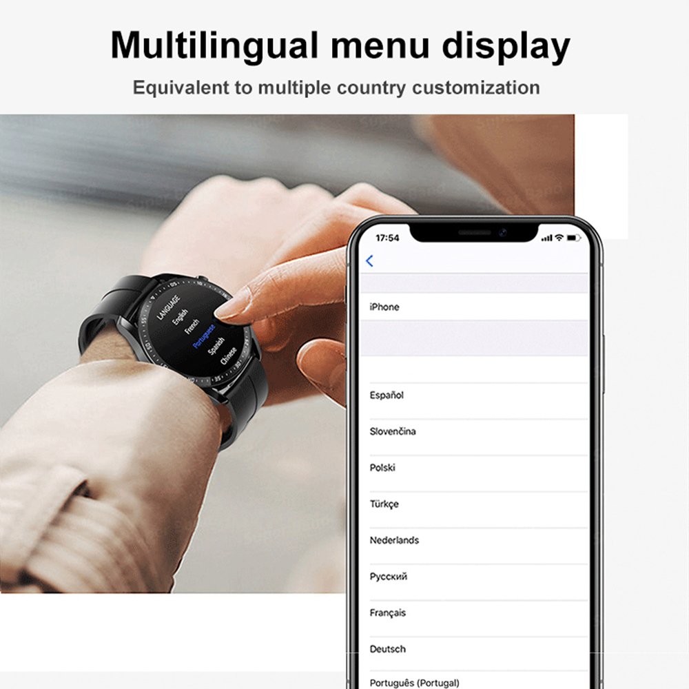 Multifunctional Smart Watch Touch Screen IP67 Waterproof Sports Wristwatch BT Call Heart Rate Health Monitoring for IOS Android