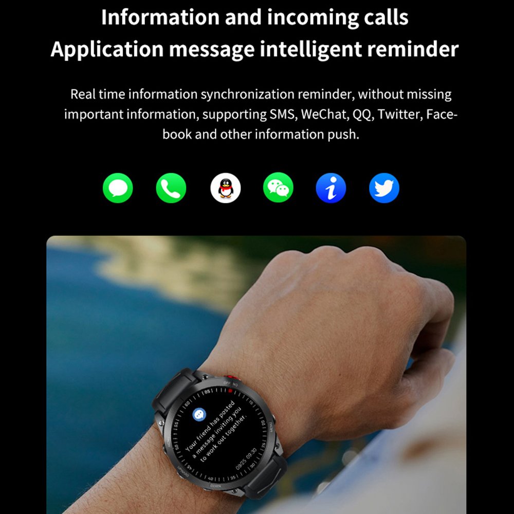 Gs Finex7 Outdoor 1.5" Relojes inteligentes Smartwatch 2024 Mujer Hombre Montres intelligentes Waterproof Sports Smart watch