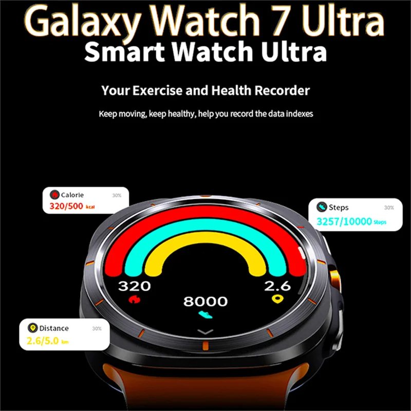 2024 New W7 Smart Watch 1.43-inch AMOLED Multi-sport Mode BT Calling Message Reminder Health Monitoring Leisure Smart Watch