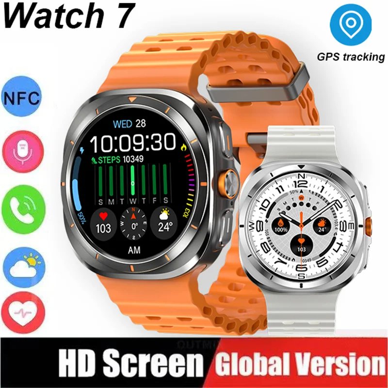 2024 New W7 Smart Watch 1.43-inch AMOLED Multi-sport Mode BT Calling Message Reminder Health Monitoring Leisure Smart Watch
