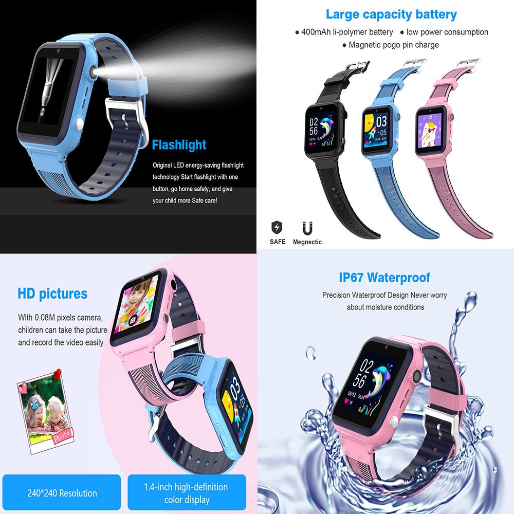 A13 Kids Smart Watch with flashlight Design Camera LBS GPS Location SOS Help 2023 Cheap Child Smart Watch