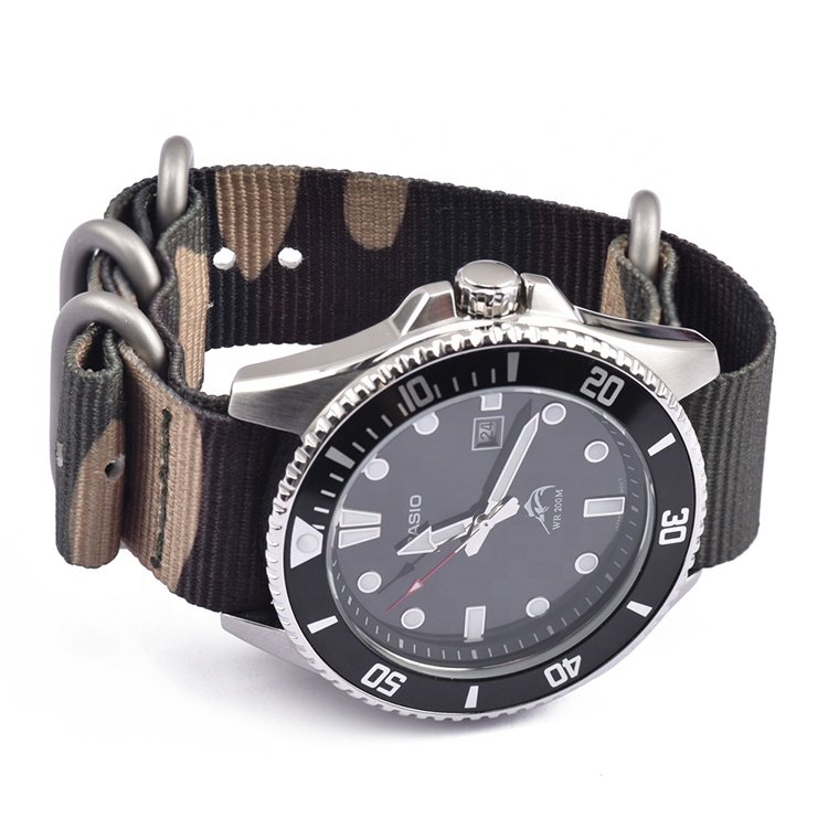One Piece Camouflage Watch Belt Nylon Watch Band 20mm 22mm