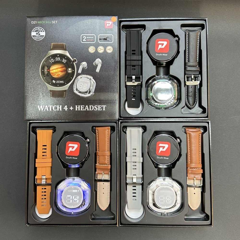 D21watch 4 Round Multifunction Smartwatch Depth Waterproof Mens Calling Outdoor Rugged Sport Fitness Tracker Smart Watches