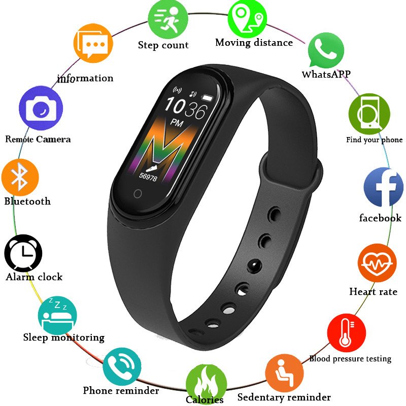 2024 sport pedometer sports bracelet health fitness tracker wristband pulsera inteligente m5 watch smart bracelet m6 for xiaomi