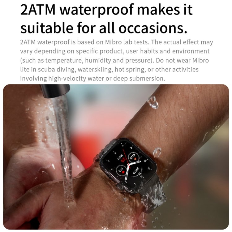 Xiaomi Mibro T1 Smart Watch Wristband 1.6 inch AMOLED Screen 2ATM Waterproof Sport Heart Rate Tracker Original Smart Watch