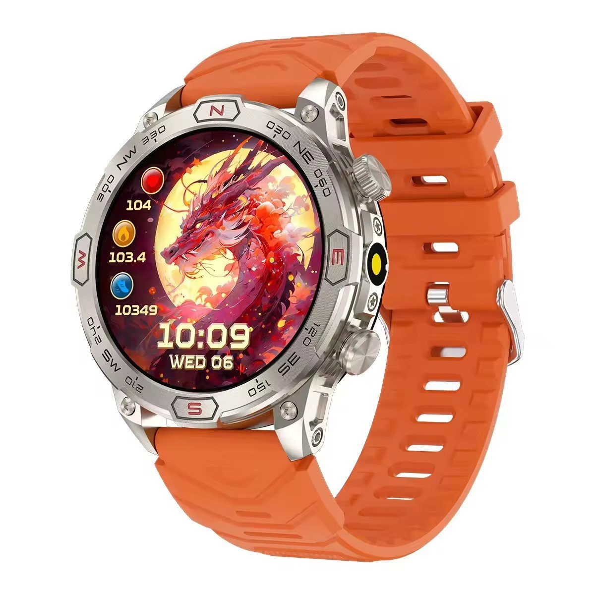 Smart Watch KC86 Men 1.43inch Amoled Large Screen BT Call Flashlight Compass 450mAh Outdoor Sport Fitness Tracker Smartwatch