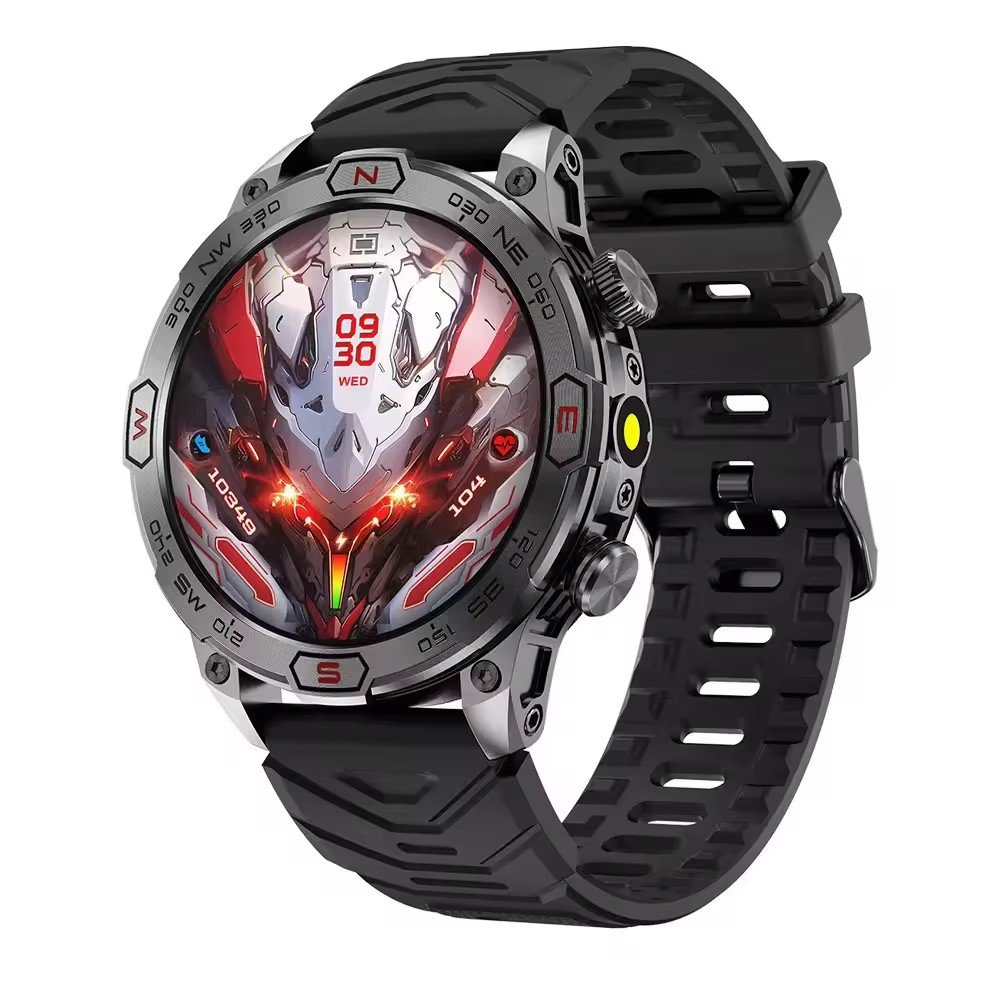 Smart Watch KC86 Men 1.43inch Amoled Large Screen BT Call Flashlight Compass 450mAh Outdoor Sport Fitness Tracker Smartwatch