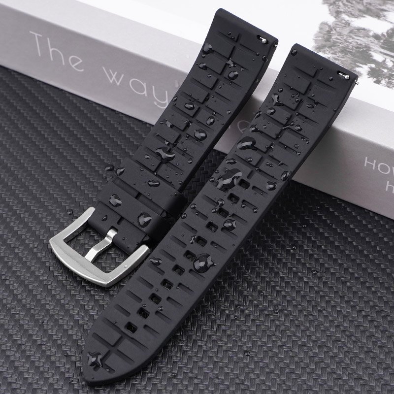 Custom Logo 20mm 22mm 24mm Silicone Quick Release Soft Rubber Curved Replacement Watch Bands Smartwatch Strap
