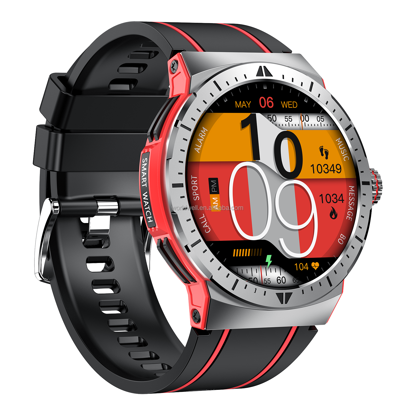 New Arrival Outdoor Sports Bracelet Smart Watch Men BT Call Fitness Tracker IP68 Waterproof BT Calling Health Monitoring