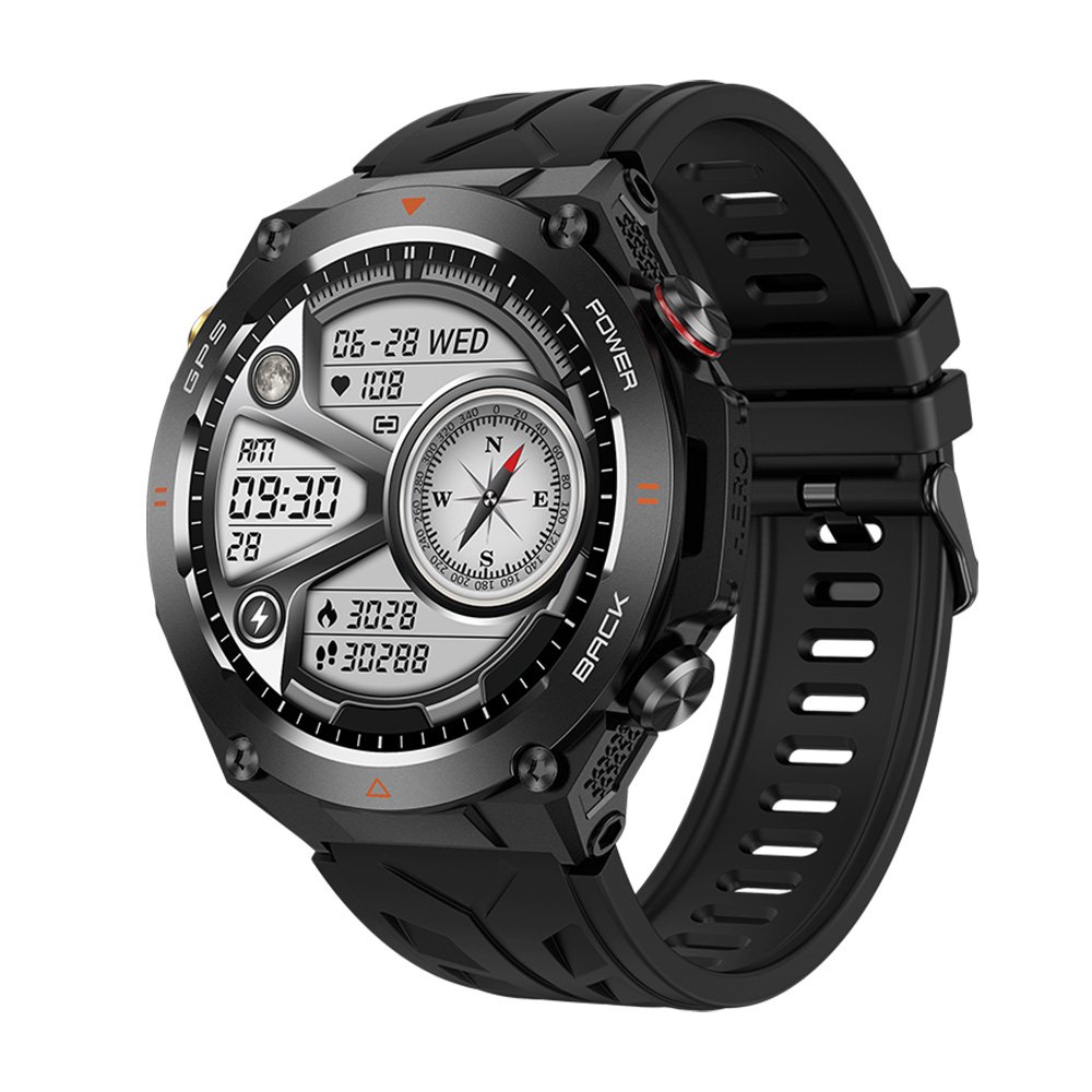 2024 GPS Smartwatch KC82 BT Call 650mAh Battery 1.45" Round Screen 1ATM Waterproof Health Monitoring Sports Smart Watch for Men