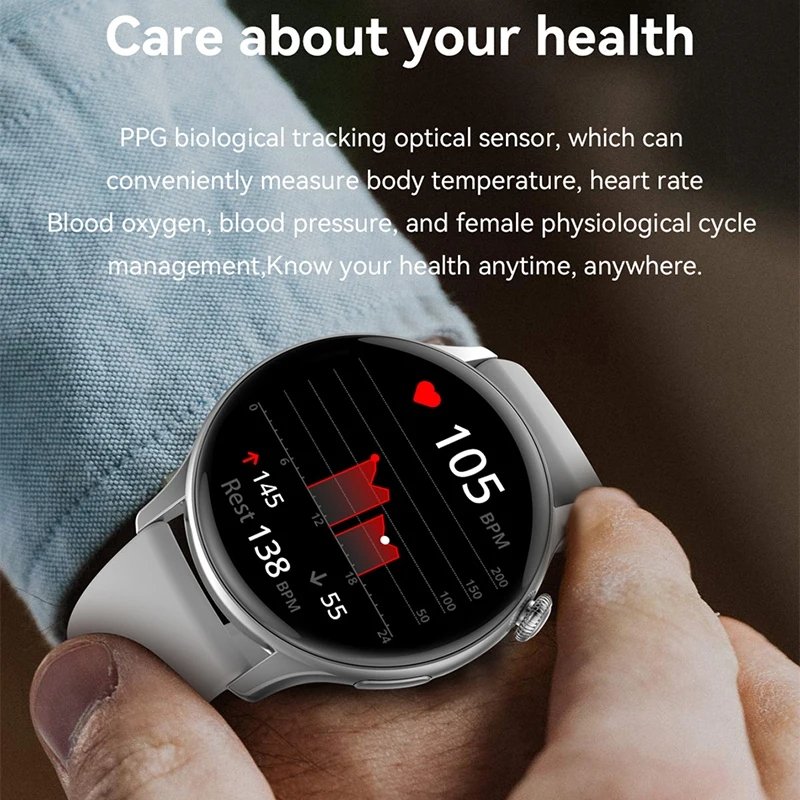 Flyrabbit 2024 New NFC HK85 Smart Watch Women 1.43 Inch AMOLED Screen 466x466 Always On Display Sport Bluetooth Call Smartwatch