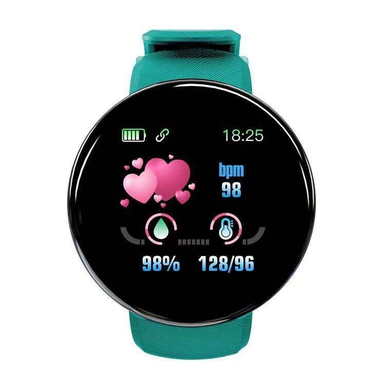 D18 Smart Watch Round Color Screen Men and Women Smart Watch Sports Fitness Tracker Waterproof IP67