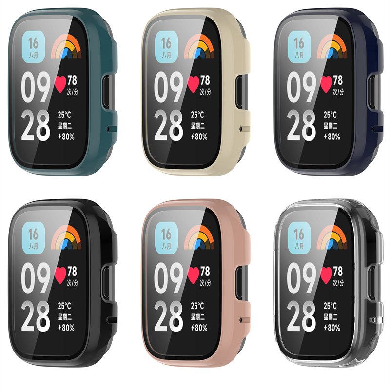 Smartwatch Bracelet Case PC Bumper Tempered Glass Film Smart watch Screen Protector Cover For Redmi Watch 3 Active