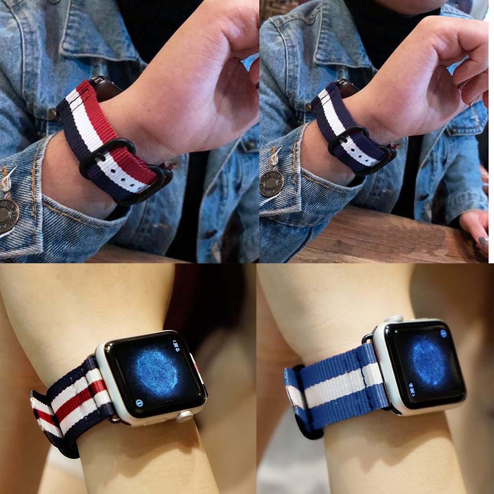 Nylon Watchband for Watch Band Series 3/2/1 Sport Leather Bracelet 42 mm 38 mm Strap
