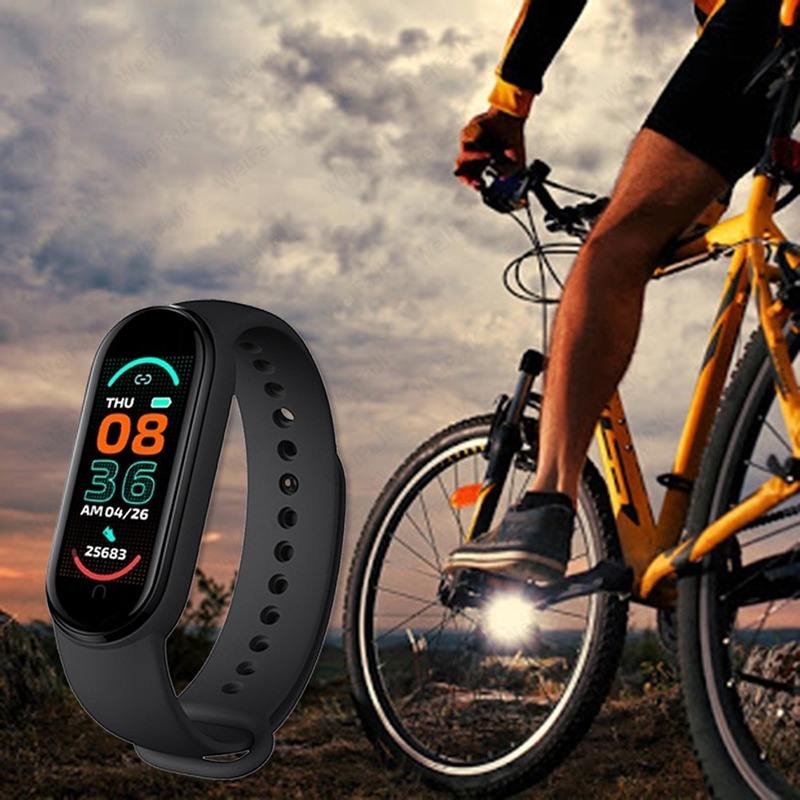 2024 M6 Smart Band Watch Analog Watch Bracelet Wristband Fitness Tracker Blood Pressure Heart Rate BP Monitor Waterproof Watches