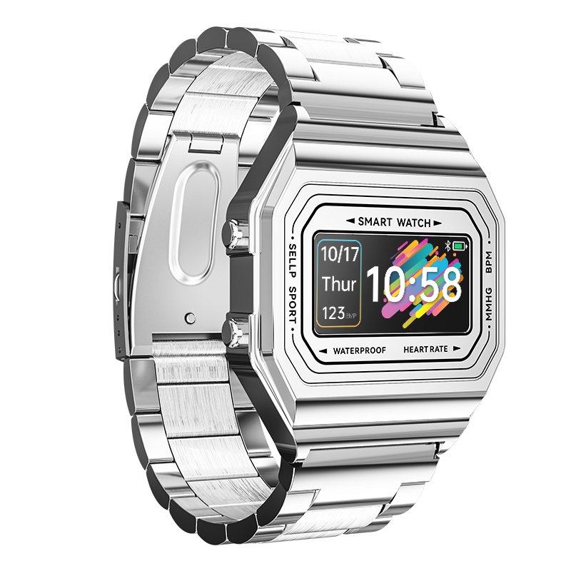 2023 New Arrival I6 Smart Watch Luxury Metal For Men Fashion Wristband Waterproof Stainless Steel Smart Watches