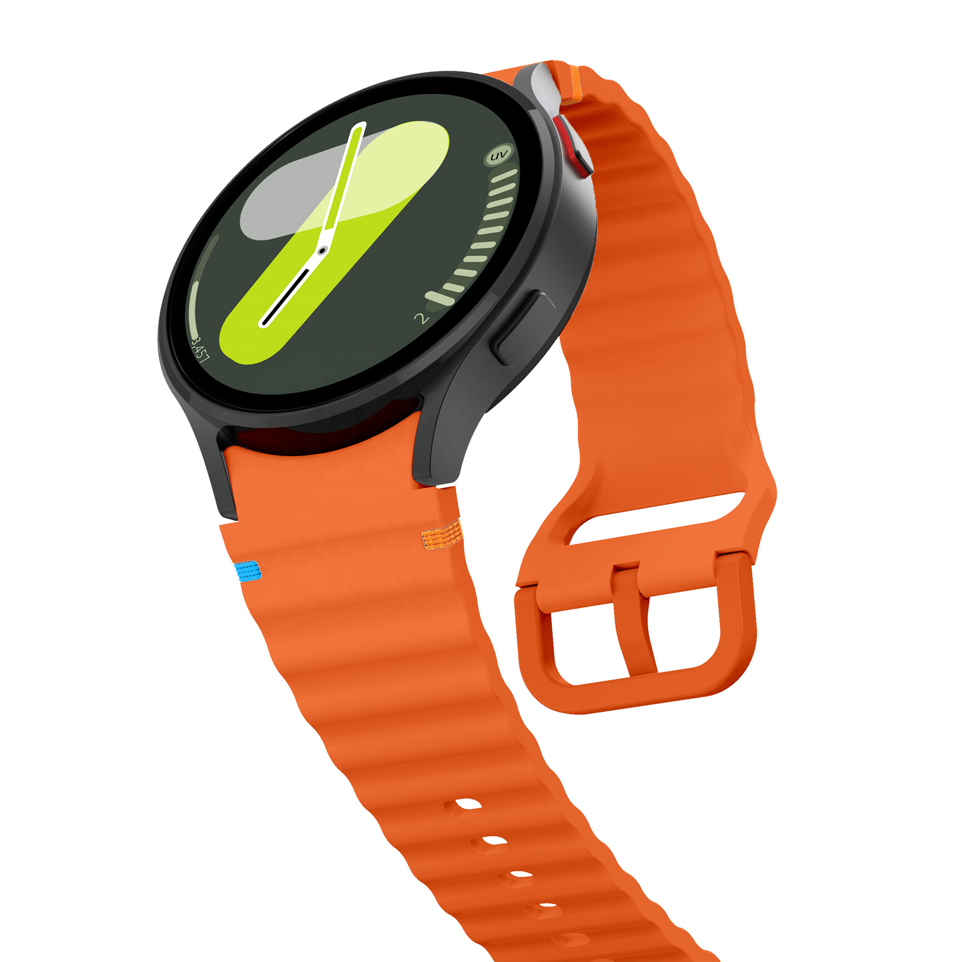 Fashion Style Smart Watch Band Silicone For Women Men Premium Quality Rubber Watch Strap For Samsung Galaxy Watch 7 Wavy Seam