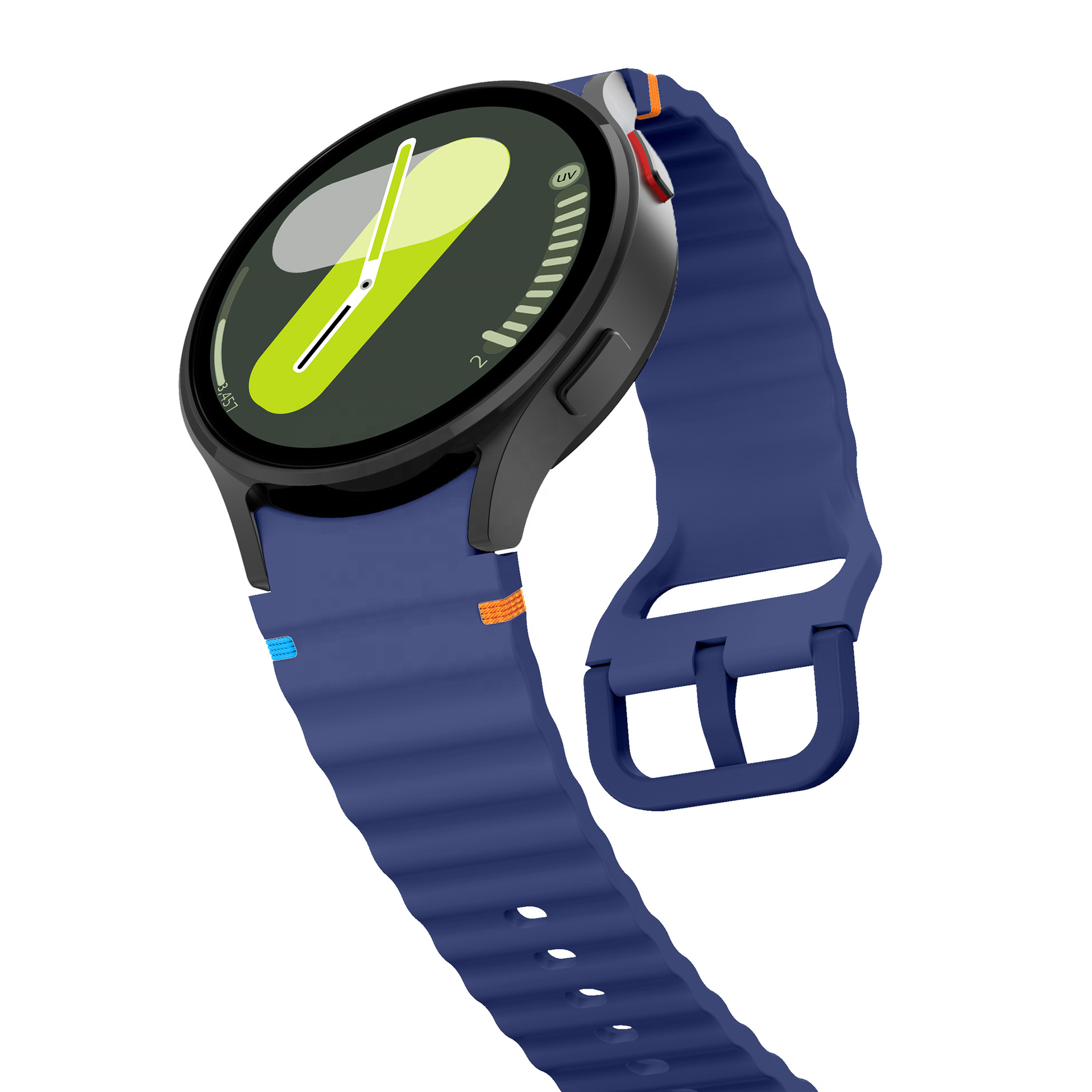 Fashion Style Smart Watch Band Silicone For Women Men Premium Quality Rubber Watch Strap For Samsung Galaxy Watch 7 Wavy Seam