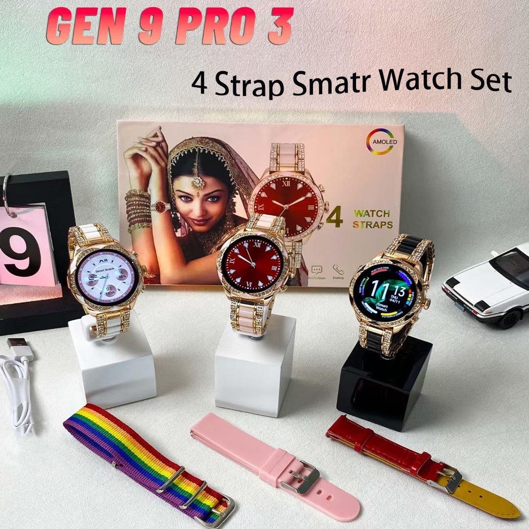 2024 New Gen9 Pro 3 suit Four watch straps smart luxury watch smartwatch i20 i40 i50 i60 ultra 2 pro max suit smart watch