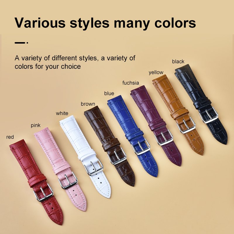 12-24mm High-quality Genuine Leather Watch strap Bamboo Watch Band for Apple Smart Watch iWatch