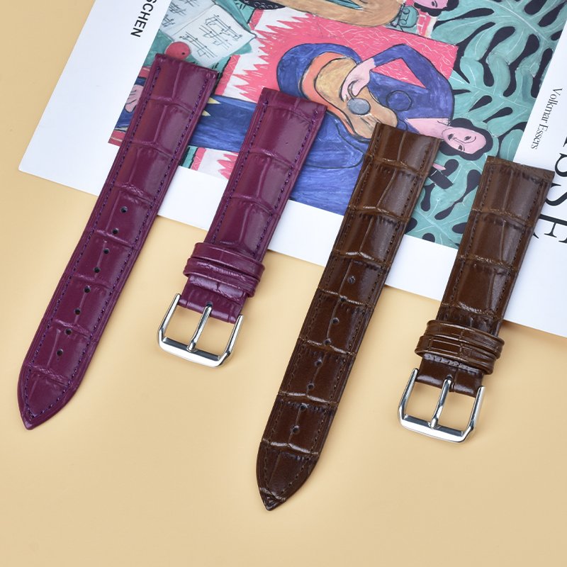 12-24mm High-quality Genuine Leather Watch strap Bamboo Watch Band for Apple Smart Watch iWatch