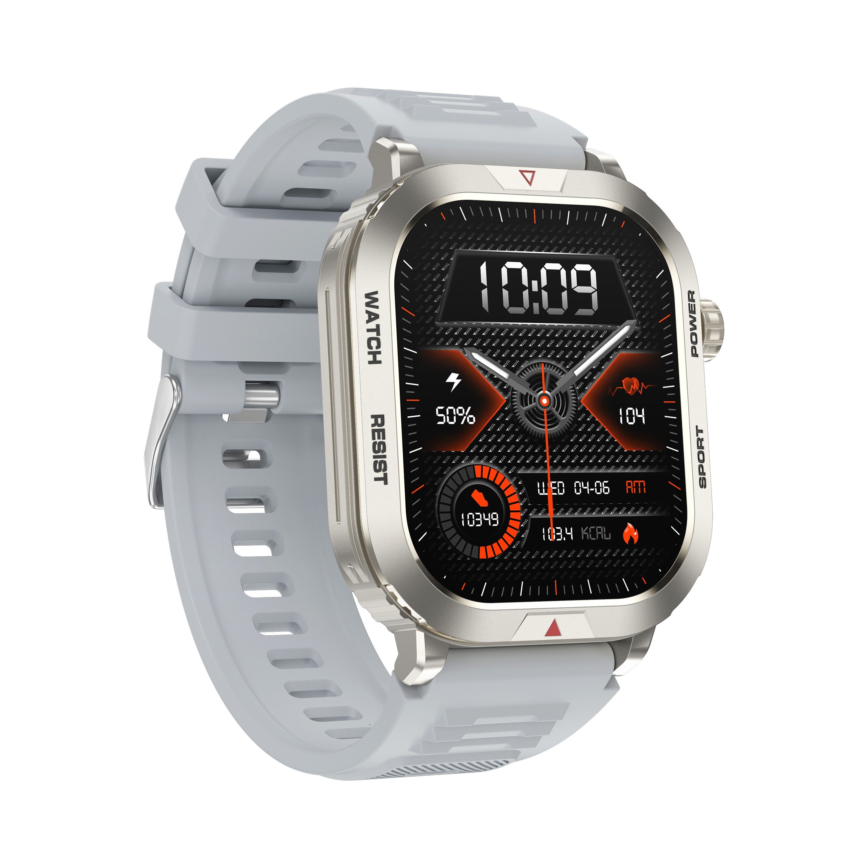 2024 New Outdoor Sport Smartwatch 2.01 Square Screen 300mAh Battery Health Heart Rate Monitoring ZW66 Smart Watch Waterproof