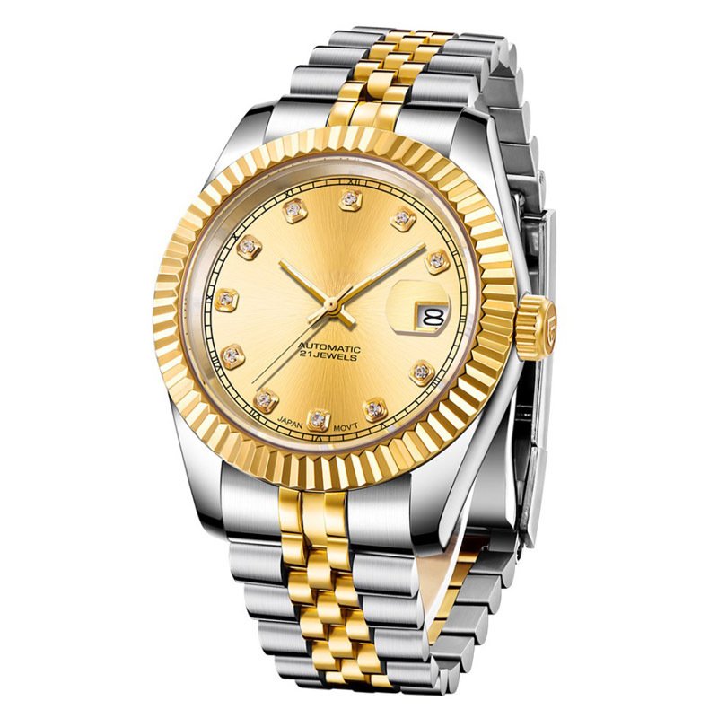 OEM luxury designer watch Strength manufacturer mechanical watch custom processing logo waterproof calendar stainless