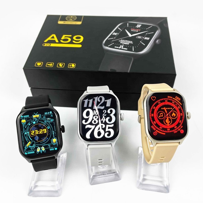 Lonvel Promotion Price Smart Watch A59 1.69 inch Screen Magnetic Charging Oxygen Sports Waterproof Smartwatch for Android IOS
