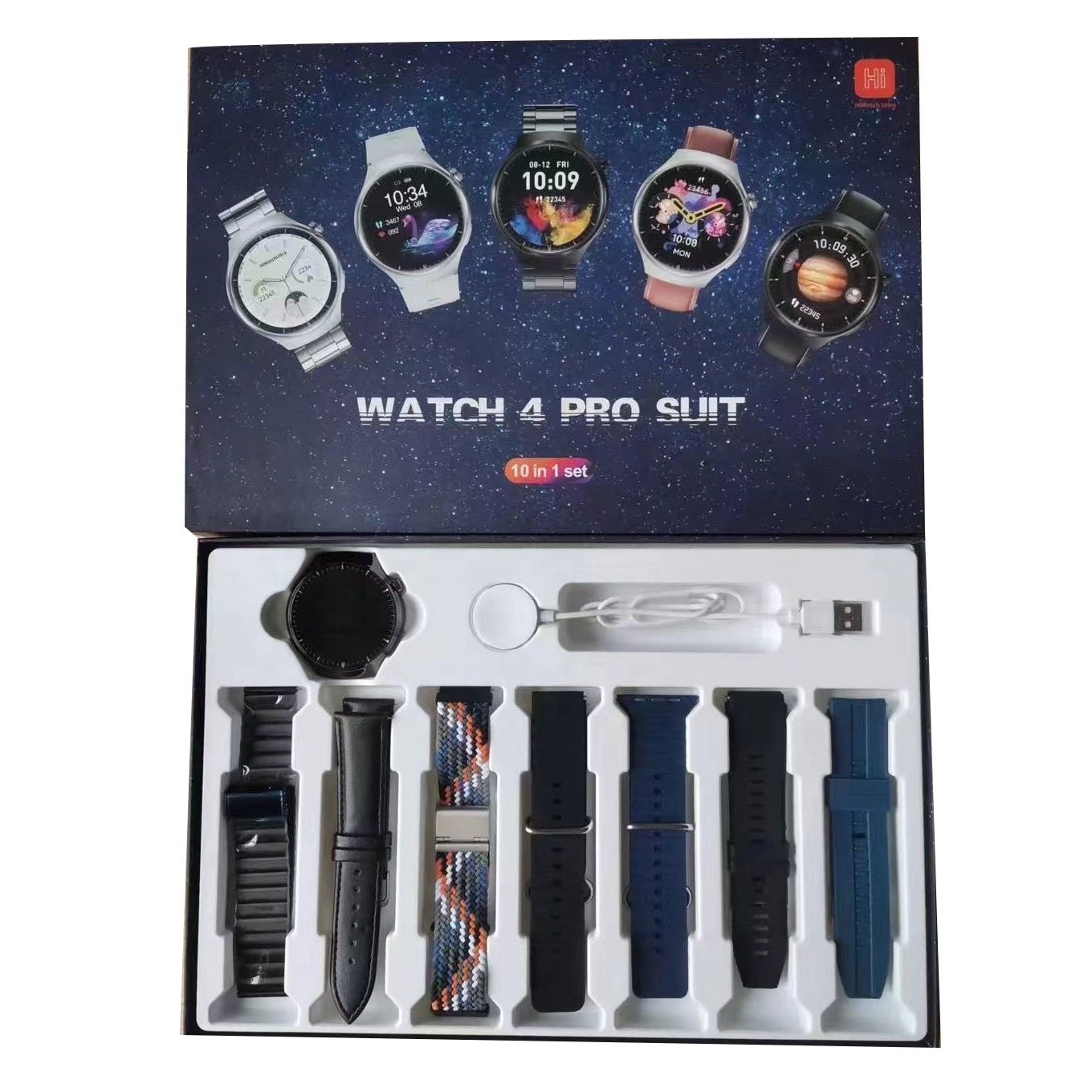 2024 NEW Watch 4 Pro Smart Watch SUIT Round Screen Real Heart rate Montre intelligente Supporting Factory Wear