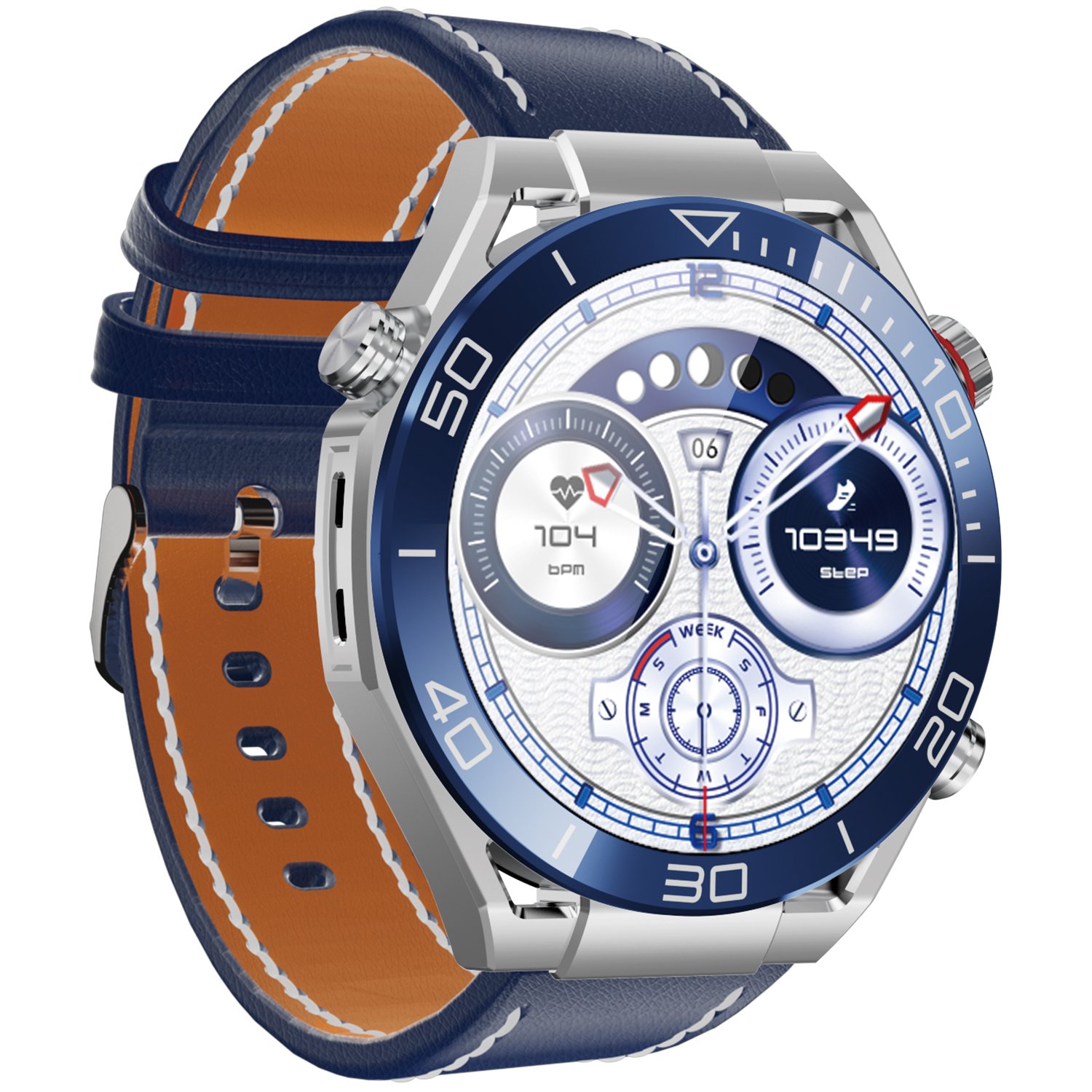 New Hd Watch Ultimate Sports Smartwatch 3 straps 1.52 Inch Ips Screen Bt 5.2 400Mah Battery Round Smart Watch Ultimate