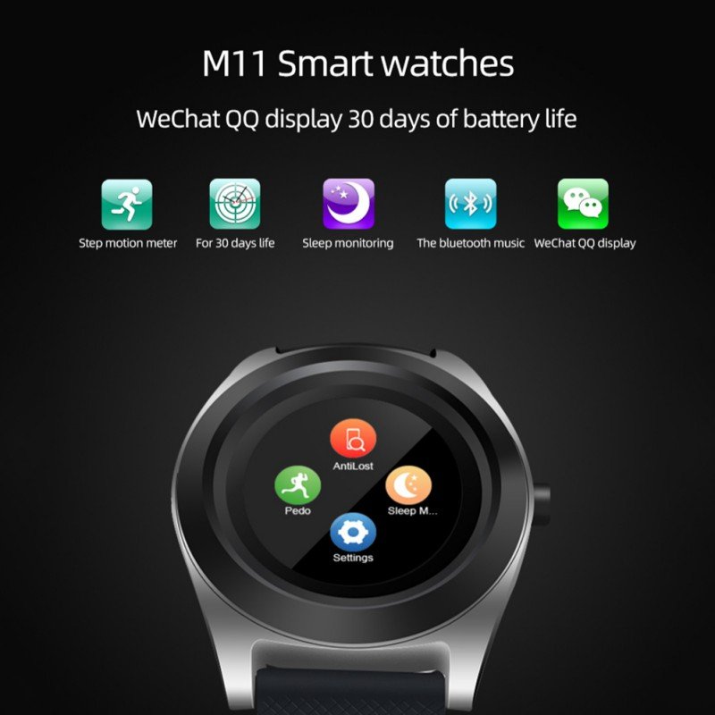 M11 Smart Watches Waterproof Touch Screen Music Camera SIM Card Fitness Sports Smartwatch for Android