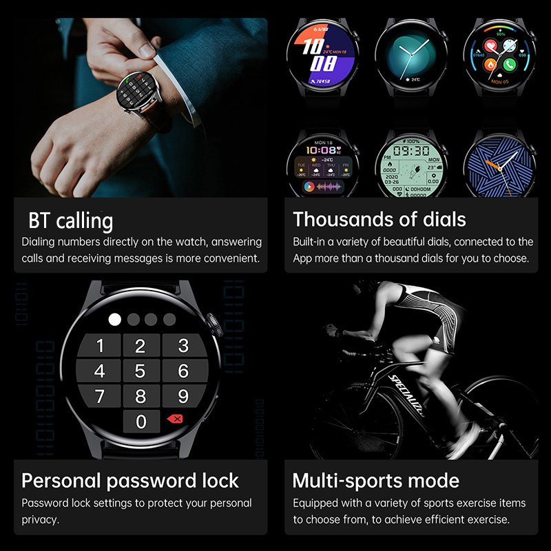 LIGE New Fashion Men password Smart Watch For Men payment Call Wristwatch Waterproof Sport Fitness Heart Rate Smartwatch