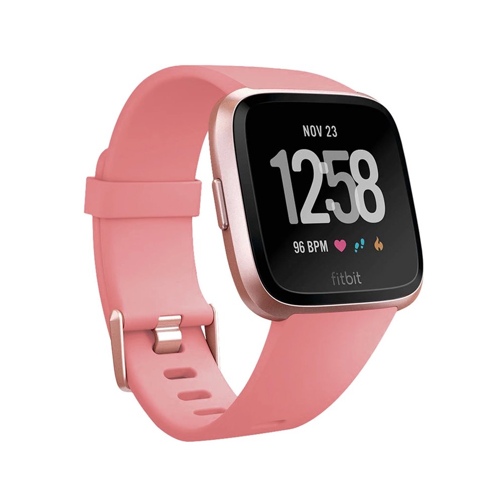 Chungming smart watch ladies men Sports strap for Fitbit Versa 2 strap classic soft silicone replacement wrist strap