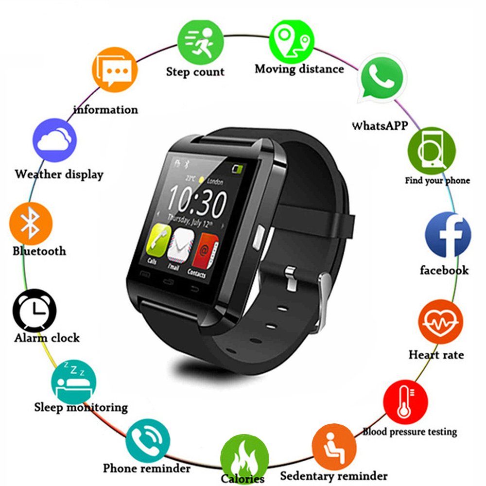 U8 Smartwatch Blue tooth For IOS Android Smart Phone Sleep Monitor Fitness Tracker Clock Wearable Device Sport Smart Watch