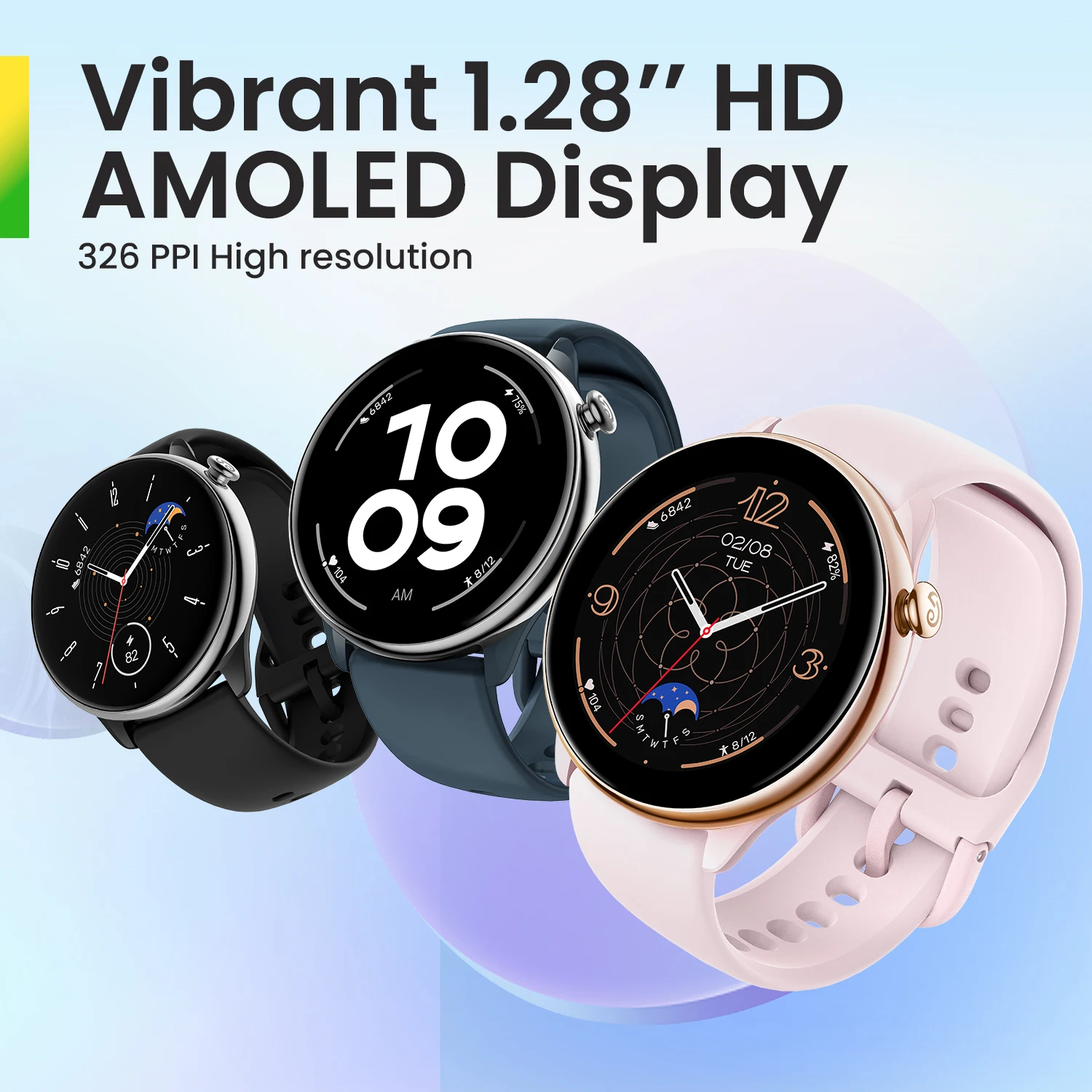 Amazfit GTR Mini 43mm Smart Watch 24/7 Heart Rate SpO Stress Monitoring 120 Sports Modes Smartwatch For Android IOS Phone Blue