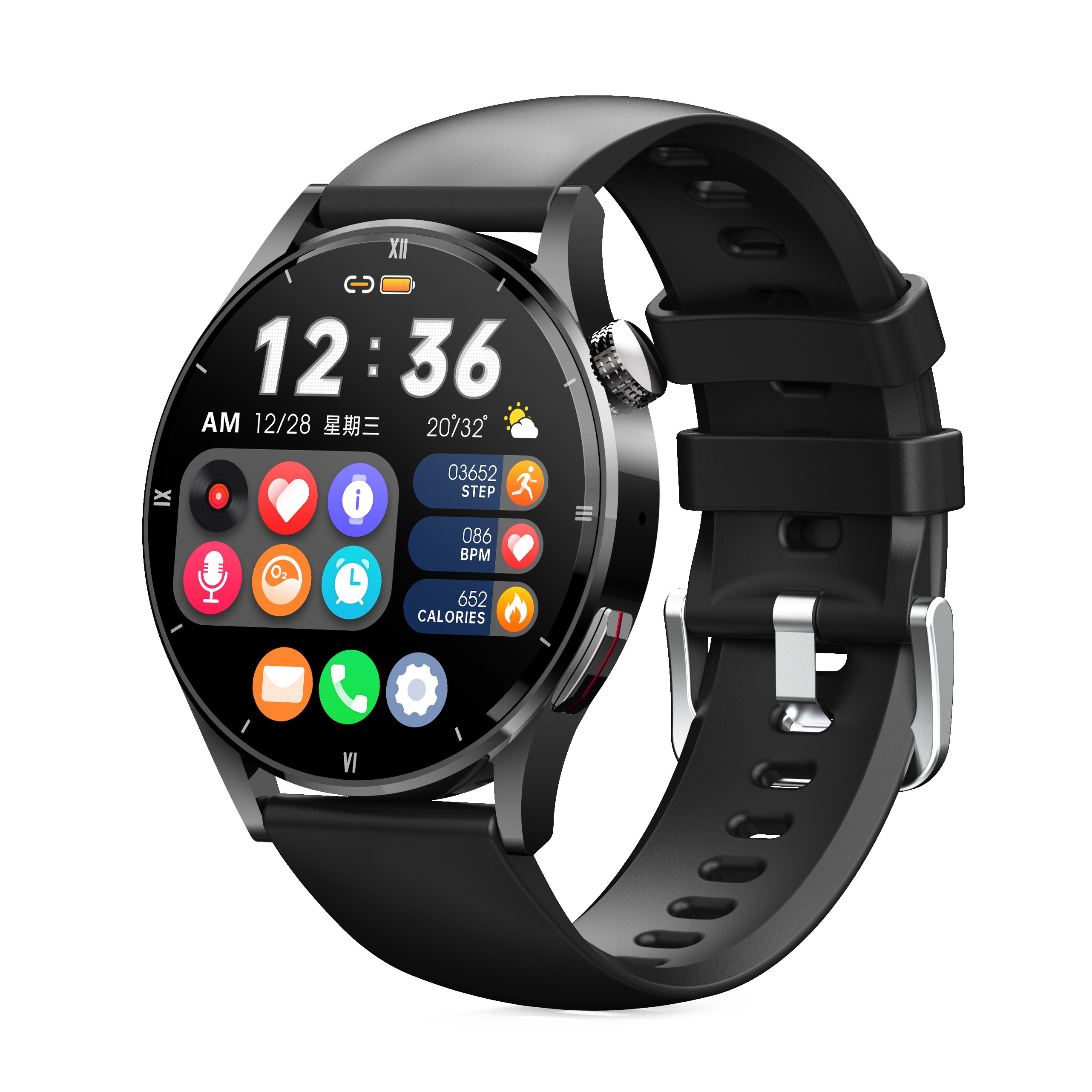 2024 NEW Fashion QS39 Smartwatches 1.32 Touch Screen heart rate Relojes BT Call Body Temperature Smart Watch for Men and women