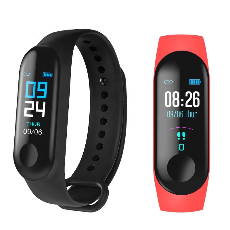 New style fashion Heart rate monitor pedometer blood pressure fitness tracker cheap m3 smart watch band bracelet