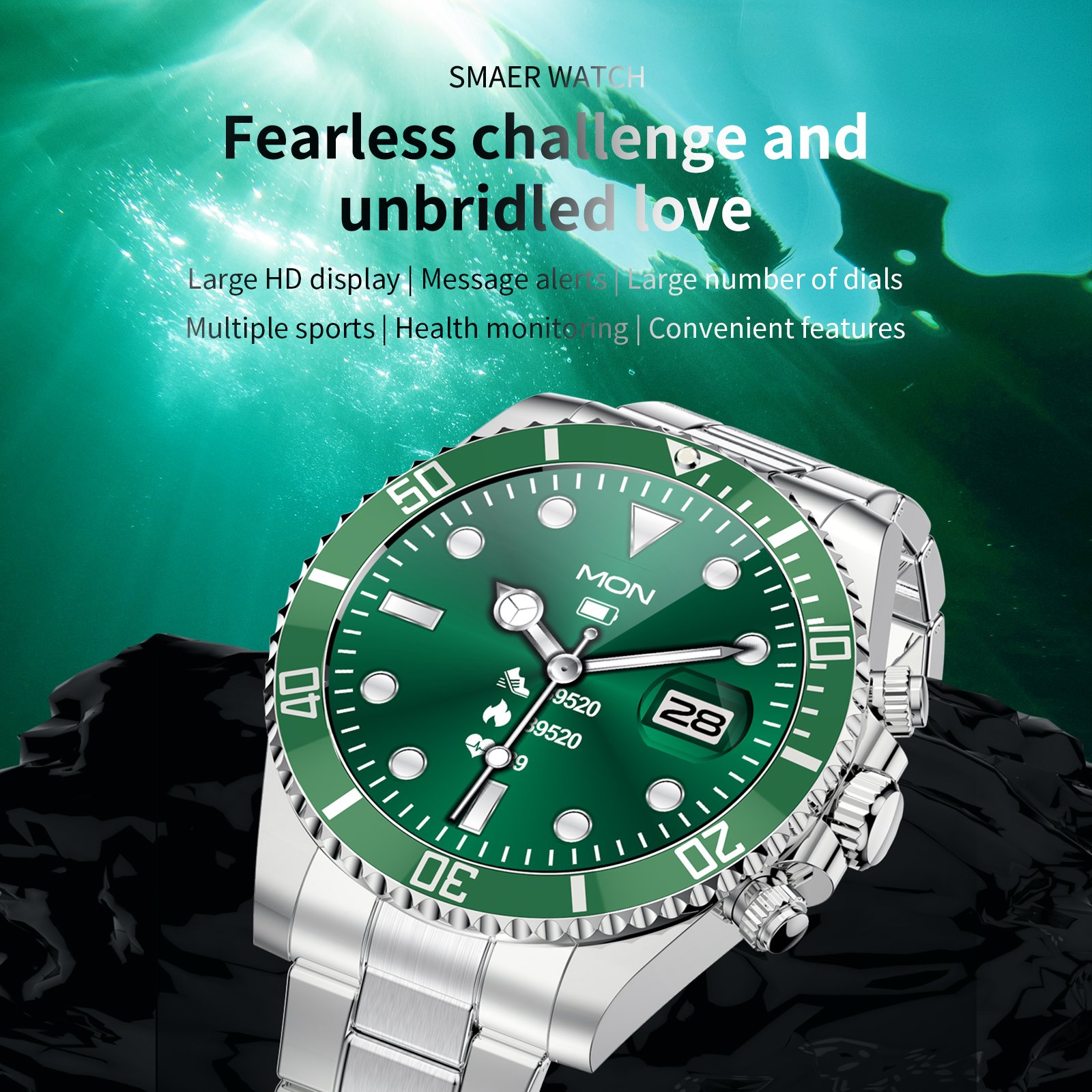 New products smartwatch AW12 round screen metal band ip67 waterproof smart watch BT call heart rate sport wristband for men