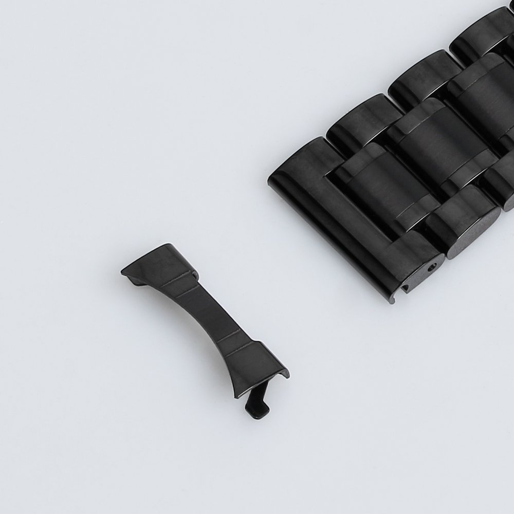 Luxury Black Metal stainless steel watch band Wrist Watch Bracelet suitable for smart watch series 7 6 5 4 3 2 1
