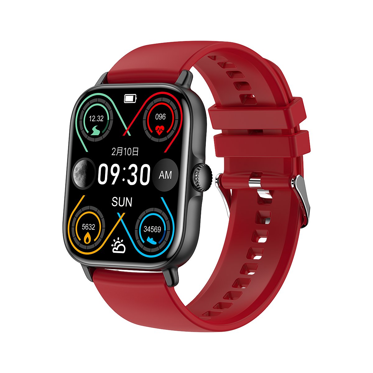 Wholesale 1.81inch Screen T12 Waterproof Blood Pressure Heart Rate Heath Monitor Wireless Sports fashion Smart Watch