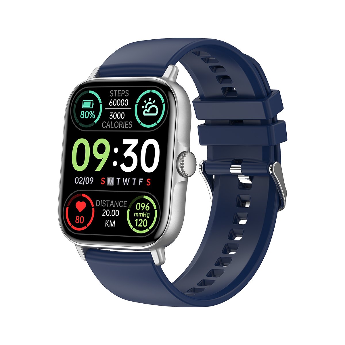 Wholesale 1.81inch Screen T12 Waterproof Blood Pressure Heart Rate Heath Monitor Wireless Sports fashion Smart Watch