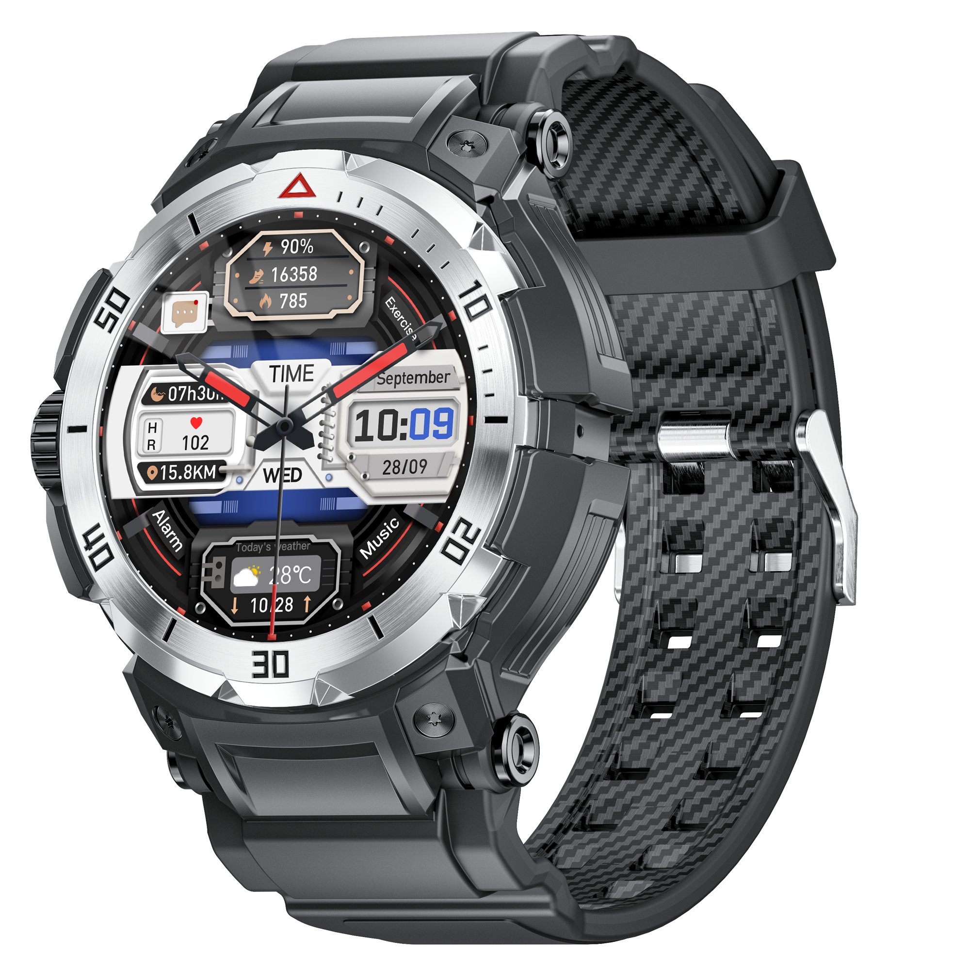 2 in 1 GT100 PRO Smart Watch Earphones 1.46inch Screen Heart Rate IP67 Waterproof Men Fitness Sports Smartwatch with Earbuds